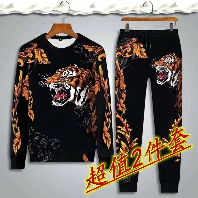 MSP-Bộ Đồ Thể Thao Mùa Hè Cho Nam, Bộ Đồ Thể Thao Thường Ngày Thời Trang, Quần Ngoại Cỡ, Áo Phông, Quần Dài Tay, Bộ Hai Mảnh 6