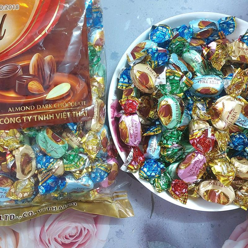 500g Kẹo Socola Nhân Hạnh Nhân_ Loại Ngon_Hàng Việt Thái