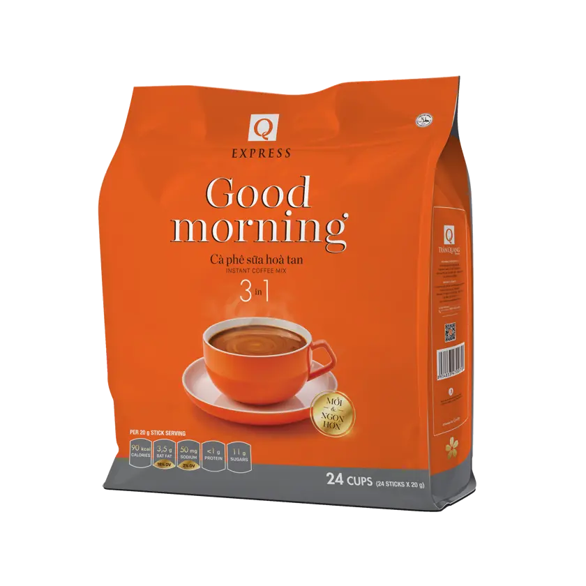 Gía Sỉ - Combo 3 bịch cà phê sữa hoàn tan 3in1 Trần Quang Coffee Cafe