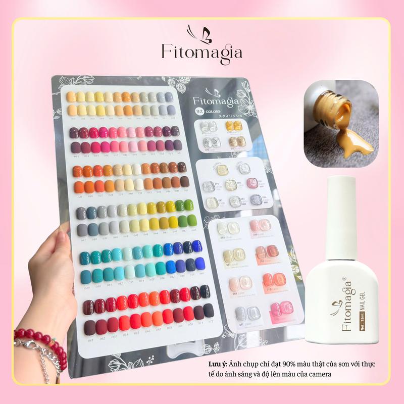 [TẶNG BASE & TOP] Set Sơn Gel/Thạch/Nhũ FITOMAGIA 92 màu +kèm Bảng Màu Nữ Women