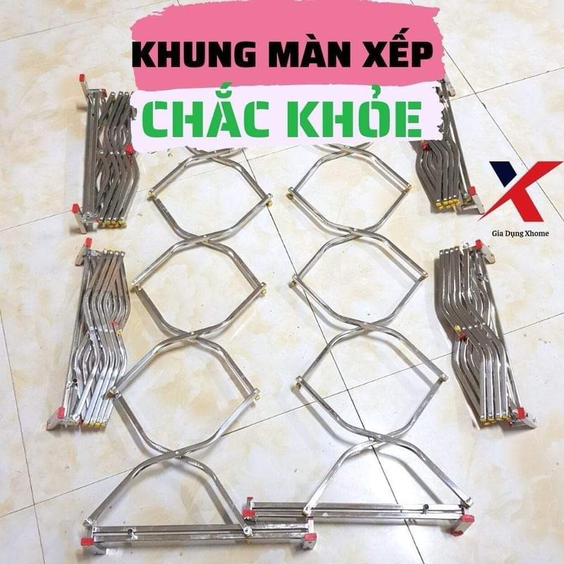 Khung Màn Xếp chưa  có màn(inox loại một 8 li) 1