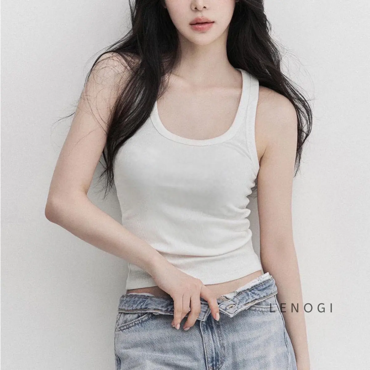 Áo ba lỗ nữ cotton không pha nilon mịn mát LENOGI Áo 2 dây nữ bản to, áo tanktop phù hợp đi tập, đi chơi | BigBuy360 - bigbuy360.vn