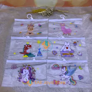 POUCH MIKA MULTIFUNGSI SERBAGUNA TRANSPARAN MOTIF SANRIO DAN KARAKTER / TAS POUCH KOSMETIK TRANSPARAN / TRAVEL POUCH MOTIF SANRIO / POUCH MINI KARAKTER TRANSPARAN SERBAGUNA