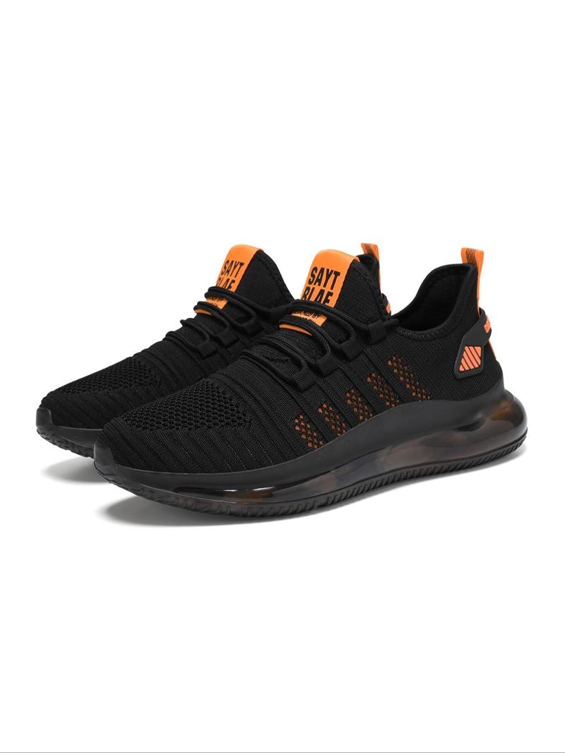 Product Introduction of Men's Fashionable Lace Up Low Top Sneakers, Casual Breathable Comfortable Sports Running Shoes, Male All-match Round Toe Shoes for Daily Wear, Closed 6