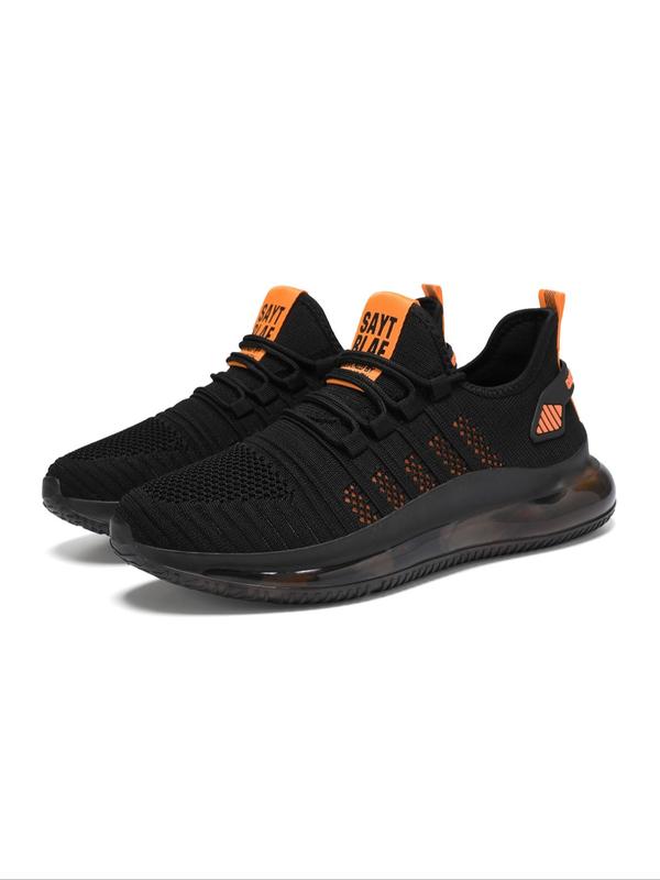 Men's Fashionable Lace Up Low Top Sneakers, Casual Breathable Comfortable Sports Running Shoes, Male All-match Round Toe Shoes for Daily Wear, Closed 5