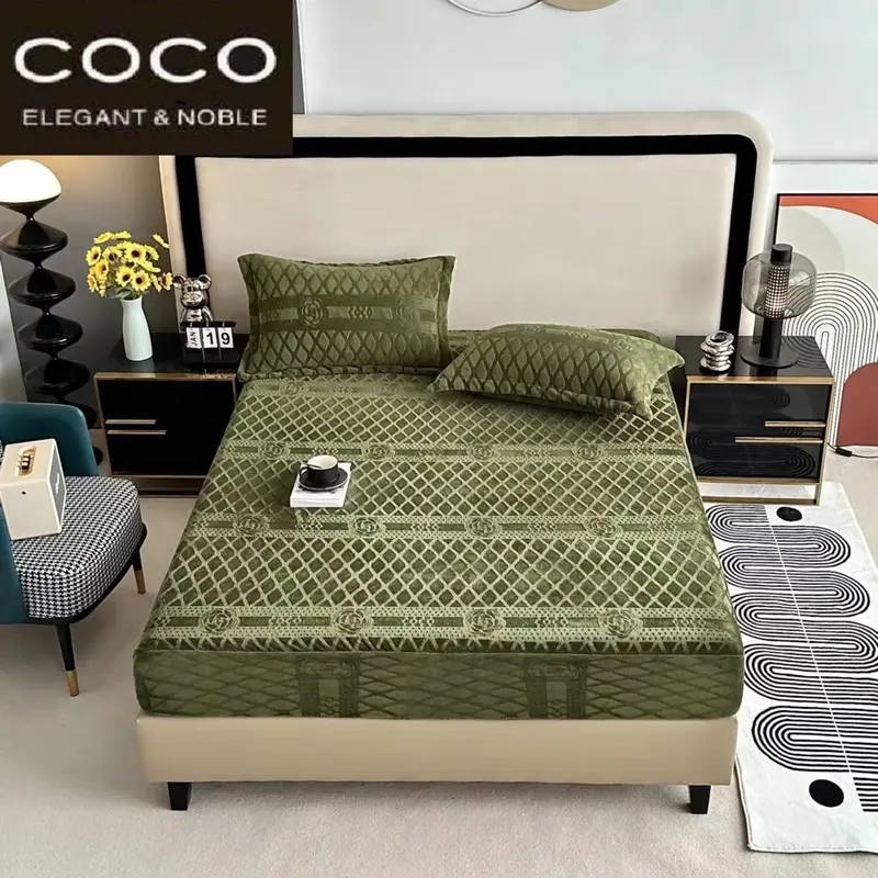 Bộ Ga Gối Nỉ Nhung CoCo( sét 3 món ) 4