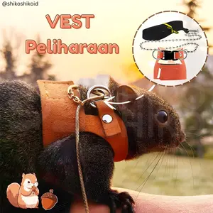 VESpet Tali Traksi Tupai Vest Hamster Tikus Kelinci Kecil Outdoor Activity Hewan Peliharan Pet Traction Rope Kulit