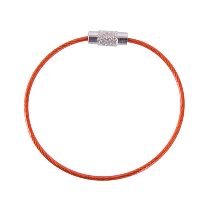 Product Introduction of Wire Keychain Keyring Circle Rope Cable Loop Screw Lock Gadget 29