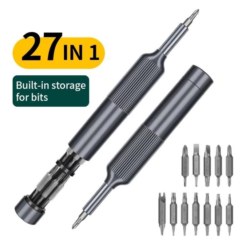 Product Introduction of Set Pemutar Skru Ketepatan, Berbilang Bit 27-dalam-1, Gaya Pen, Alat Pembaikan Manual Serbaguna, Kit Bit Pemutar Skru, untuk Cermin Mata, Jam Tangan, Komputer, Ketibaan Baru 12