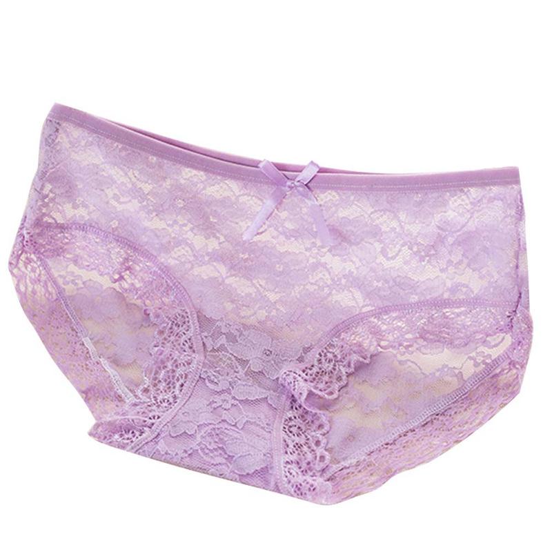 Product Introduction of Underwear Breathable Cotton Crotch Underpants Bowknot Lace Flower Panties  Briefs Women Thong Nylon 10