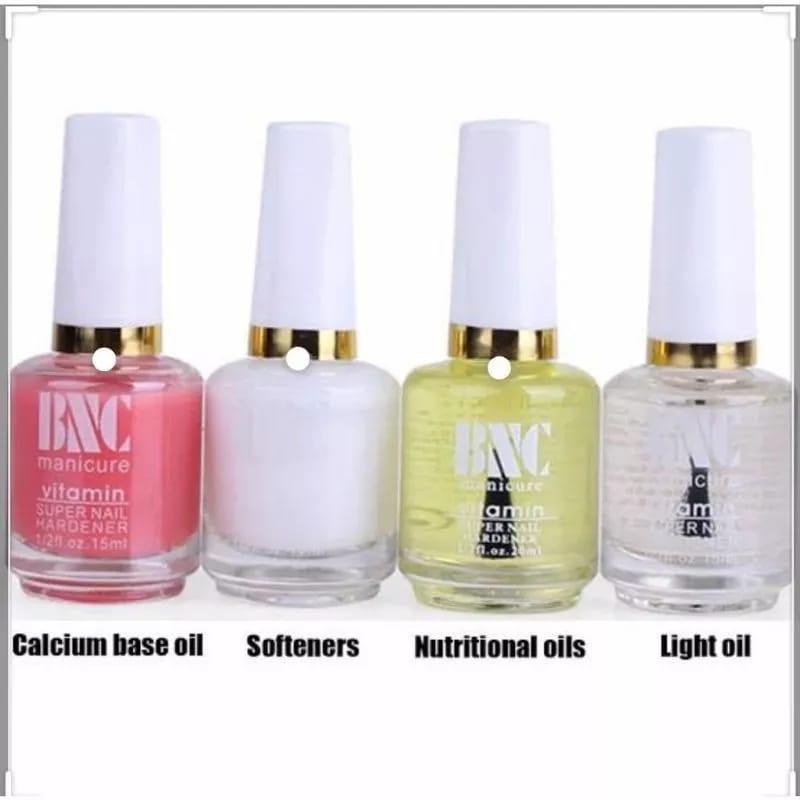 BNC Vitamin Kutek Kuku Cuticle remover / TOP Base Coat / Oil Softener Minyak Pelindung Manicure Pedicure Nail Polish Cream Krim Gel Polish Termurah Art Kering Kuning 3