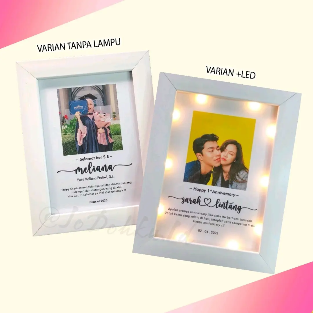 Frame Foto Aesthetic Custom LED NON LED