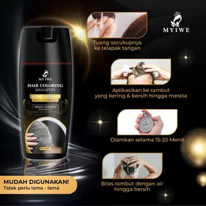 Shampo Myiwe My Iwe Penghitam Rambut Beruban Menghitamkan Rambut Uban Original 100% Bpom | Shampoo | sampo Kering Cairan