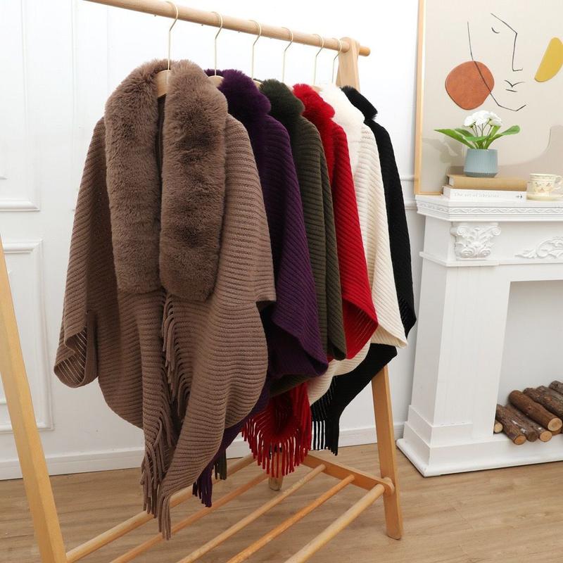 Product Introduction of Áo Khoác Khăn Choàng Nữ, Phong Cách Hàn Quốc Mới Mùa Thu, Dễ Phối Đồ, Thời Trang, Có Cổ Lông, Áo Len, Áo Cardigan, Có Thể Mặc Ngoài Trời 7