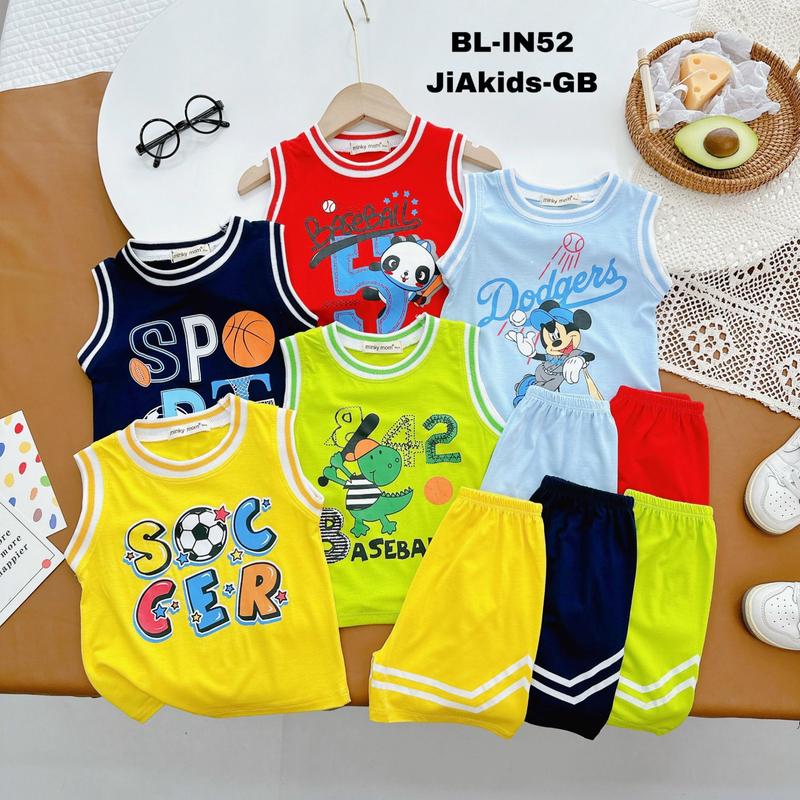 Bộ Ba Lỗ Thể Thao Minkymom Vải Thun Lạnh Cho Bé Trai 8-27kg BL-IN52 2