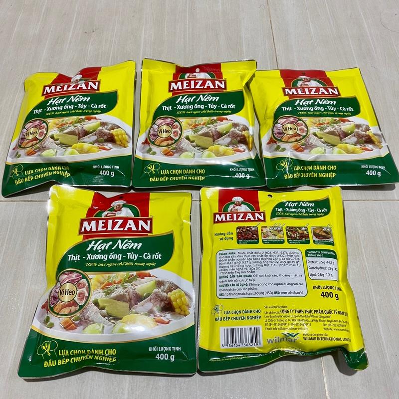 COMBO 5 GÓI HẠT NÊM MEIZAN 400G Gia Vị Hạt Nêm MEIZAN Đậm Vị Nấu Ăn Nhà Bếp Món Ngon Mỗi Ngày