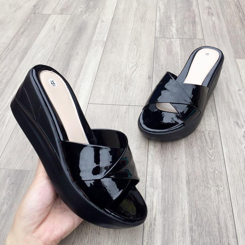 Dép đế xuồng 5cm - Dép nữ trung niên quai gấp nhẹ êm cho mẹ cho bà