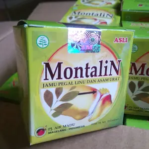 MONTALIN KAPSUL ASAM URAT PEGAL LINU PERKOTAK ISI 10 SACHET REMATIK ENCOK