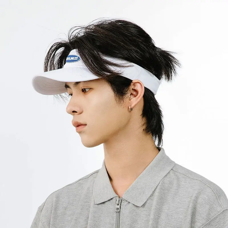 Summer Japanese Big Head Untamed Tennis Hat Men's Sunscreen Sun Hat Running Student Sports Sunshade Empty Top Hat Women