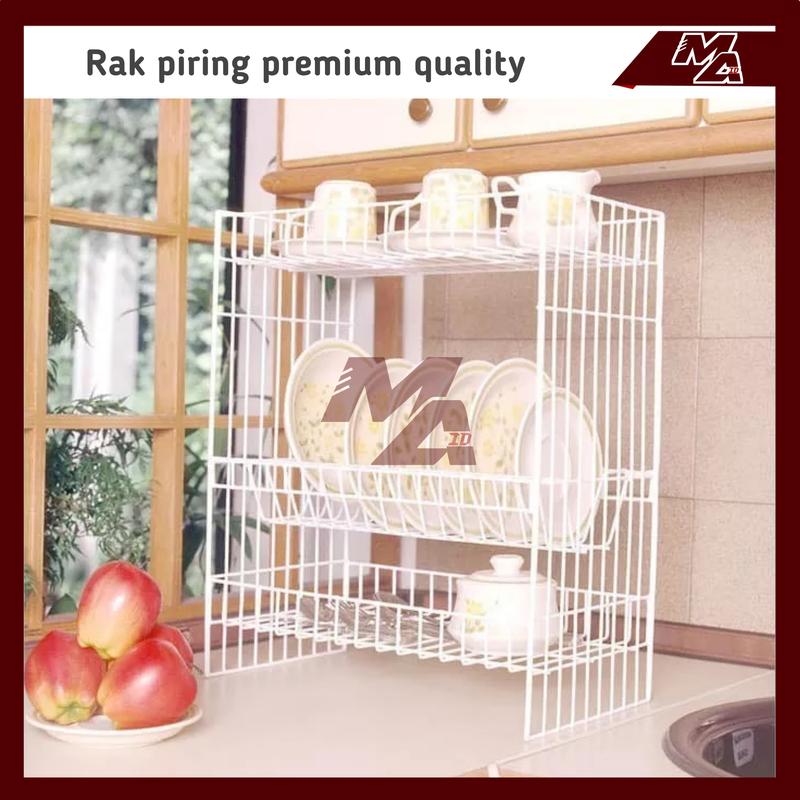 Product Introduction of Rak piring dapur/anak kos/wastafel 3 susun aesthetic bahan besi coating premium quality anti karat 14