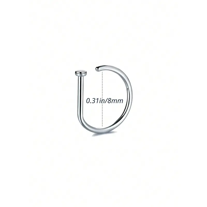 1Pc/3Pcs Women Fake Piercing Nose Ring Hoop Septum Non Piercing Nose Clip Rock HipHoop Stainless Steel Fashion Punk Body Jewelry 1
