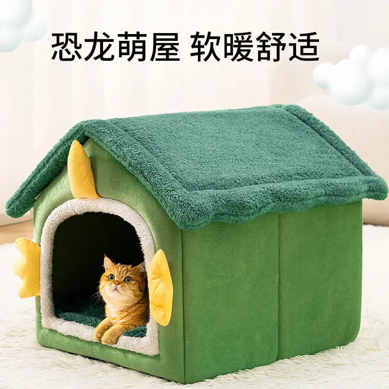 Nhà cho mèo bán kín, cho chó, nhà cho mèo mọi mùa, phòng Villa cho mèo, đồ dùng cho thú cưng, thiết kế người Nổi Tiếng trên Internet, tổ chống vết cắn, cho mèo và chó 4