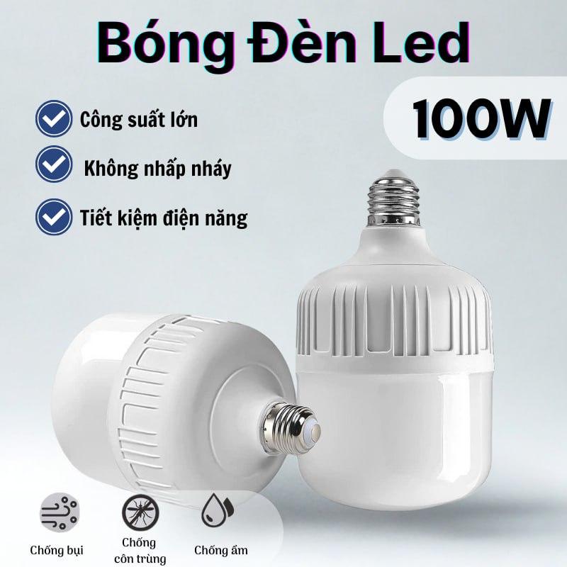 Bóng Đèn Led 100W Ánh Sáng Trắng Siêu Sáng Đui Xoáy Phù Hợp Với Mọi Gia Đình