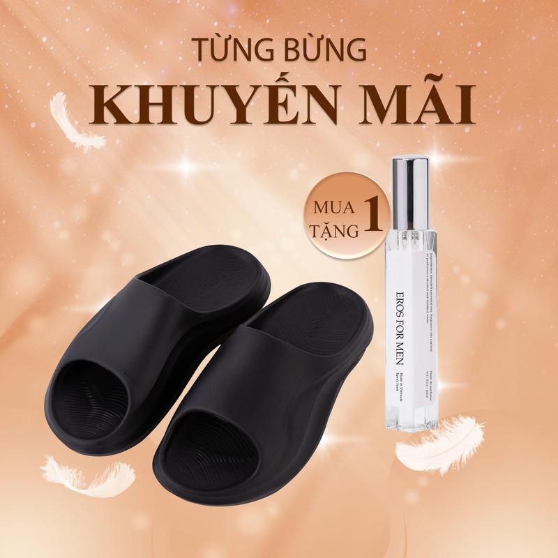 Product Introduction of (TẶNG NƯỚC HOA) Dép Nam Quai Ngang Slipper Pathon Đúc Nguyên Khối Fullbox (chọn màu ĐEN/XÁM) SD163KNH 2