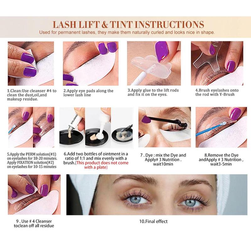 Eyebrow Dye Kit, 1 Set Waterproof Long Lasting Eyebrow & Eyelash Tinted Cream, Eyebrow Makeup Products 6