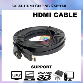 KABEL HDMI GEPENG 5 METER / KABEL HDMI TO HDMI / KABEL HDMI TV 5 METER