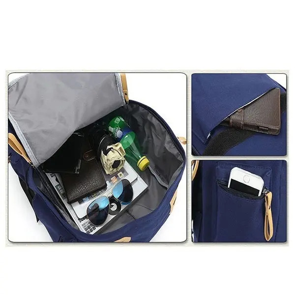 balo thời trang nam nữ thời trang cá tính BL008 Backpack Đeo Vai  Da Nhung ba lô balo  size 40 4