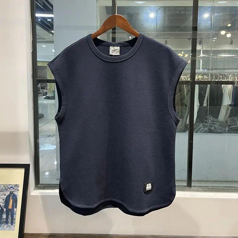 Product Introduction of [10000 People Praise] American Retro Waffle Solid Color Sports Vest Men's Waistcoat Loose plus Size Summer Fashion Brand Sleeveless T-shirt 7