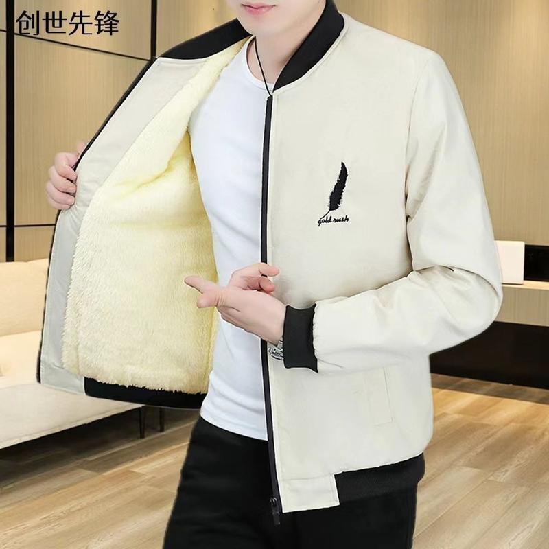 Product Introduction of Áo Khoác Nam, Lót Lông Cừu, Dày Dặn, Thích Hợp Cho Mùa Thu Và Mùa Đông, Phong Cách Hàn Quốc Hợp Xu hướng Áo Giữ Nhiệt Độn Bông Đơn Giản, Áo Khoác Nam 10