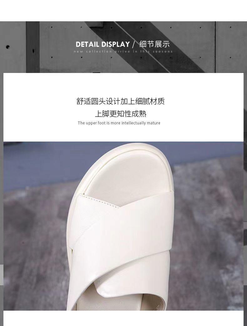 Product Introduction of Dép Đế Xuồng, Da Thật Mềm, Dành Cho Nữ, Thích Hợp Cho Mùa Hè, Có Thể Mặc Ngoài Trời, Hàng Mới Về 2024, Dép Dễ Phối Đồ Giày Đế Xuồng Cao Gót, Giày Đế Xuồng 1