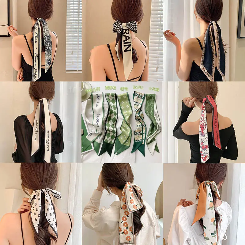 Khăn quấn túi Khăn quàng cổ Khăn buộc tóc đa năng băng đô khăn turban ruy băng buộc tóc IBSQUARE Khăn Choàng Women 4
