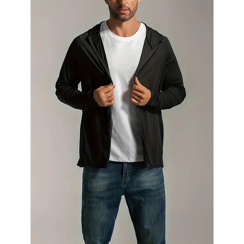 Jacket - Polyester 90%, Spandex 10% - Lightweight, Breathable, Full-Zip with Pockets - Long Sleeve for Golf, Hiking, Cycling, Fishing - Casual Outdoor Sports & Workout Gear - Versatile for Spring/Summebig  boystracksuit okami  tracccccbaggy  compression 7