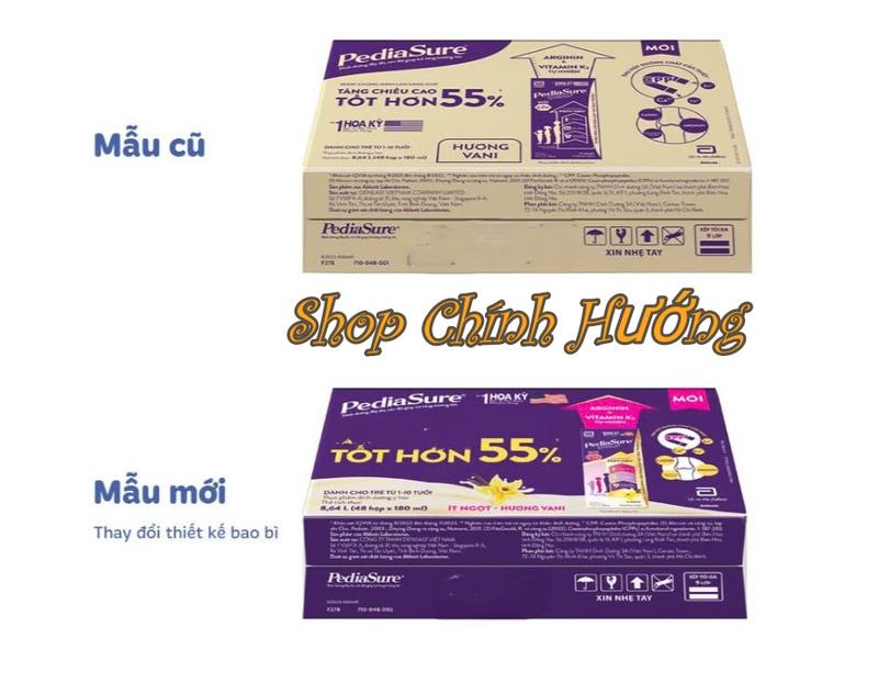 Product Introduction of Thùng 48 Hộp 180ml-Sữa Công Thức Pha Sẵn Pedia Sure Ít Ngọt Hương Vani Với Dinh Dưỡng Pepti Gro 2