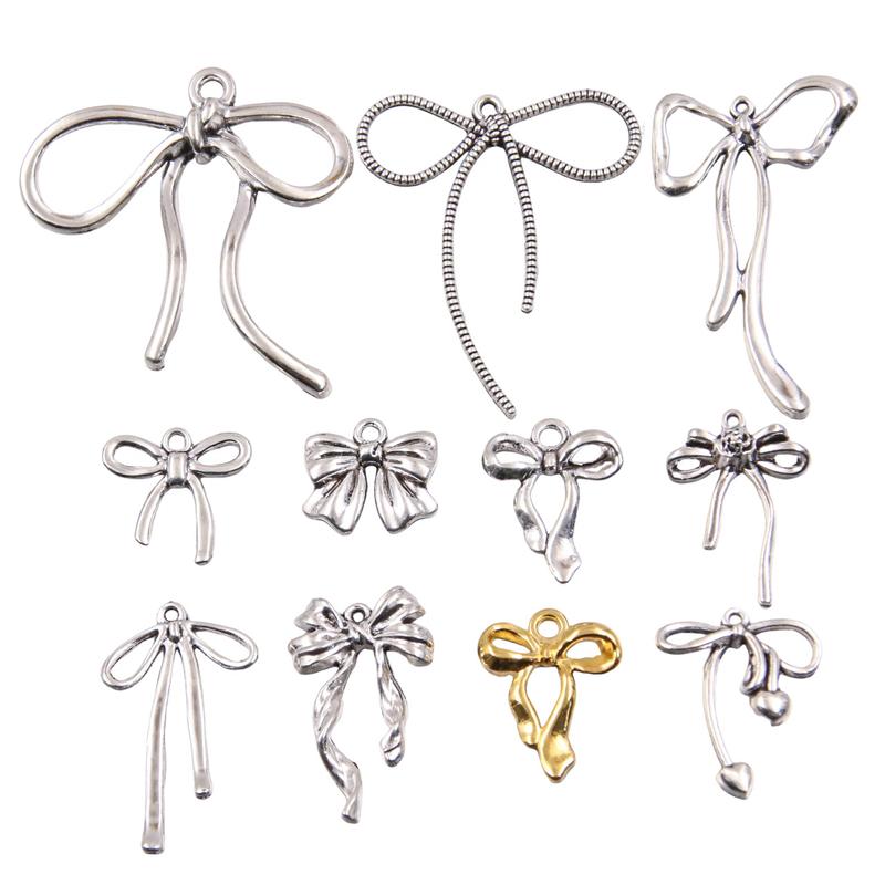 Product Introduction of Charm Mặt Dây Chuyền, 10 Thắt Nơ, Hợp Kim Tự Làm Nóng Bỏng, Rỗng, Dễ Thương, Làm Bằng Tay, Thích Hợp Cho Vòng Cổ Và Vòng Tay, Phụ Kiện Trang Sức Diy Kim Tuyến 2