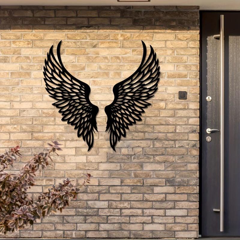 Angel Wing Design Wall Art, Metal Wall Decor, Wall Hanging Decor for Home Living Room Bedroom, Home Decor, Room Decor, Poster 4
