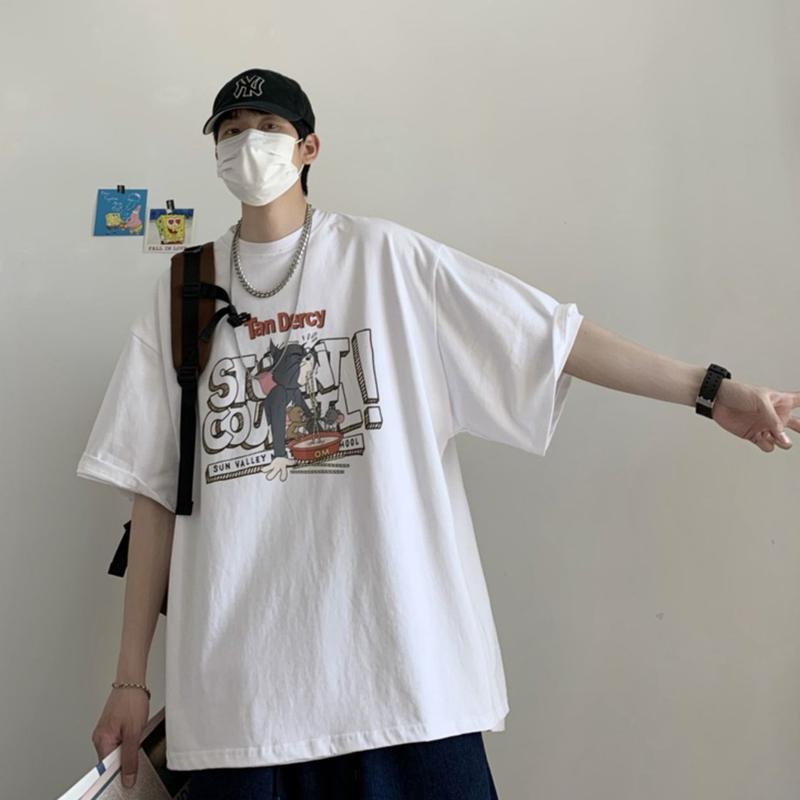 Áo thun nam, áo thun nữ, áo phông unisex tay lỡ form rộng oversize TOM2 4