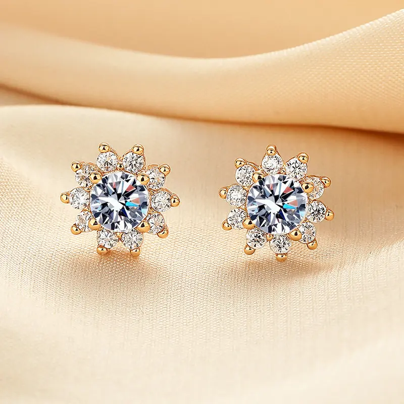 Original 925 Sterling Silver Hot Earrings Hearts For Women Exquisite Student Girlfriend Jewelry Accessories Wedding Fashion Gift