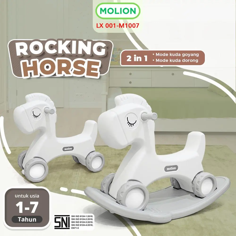 Molion Rocking Horse Kuda-Kudaan HDPE  Anak Balita 2in1 Edukatif 1-6 Tahun Mainan Anak 001-M1007