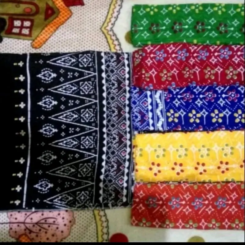 Kain Selendang Tari Sampur Batik Warna Warni Bunga 4
