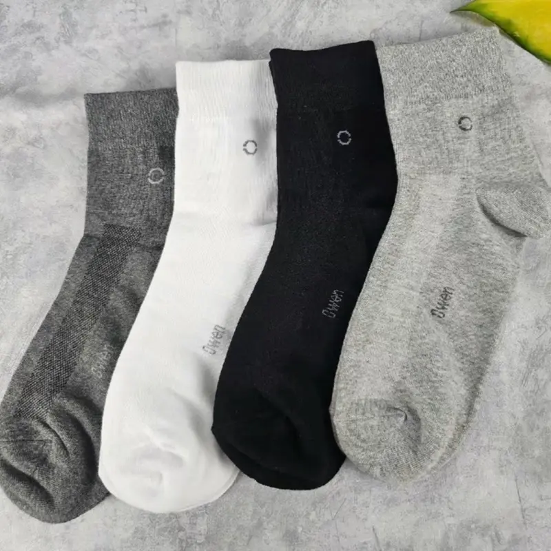 [ Combo 5 đôi ] Tất OWEN cổ cao nano diệt khuẩn,Tất kháng khuẩn khử mùi hôi chân,Vớ kiểu dáng basic lịch lãm