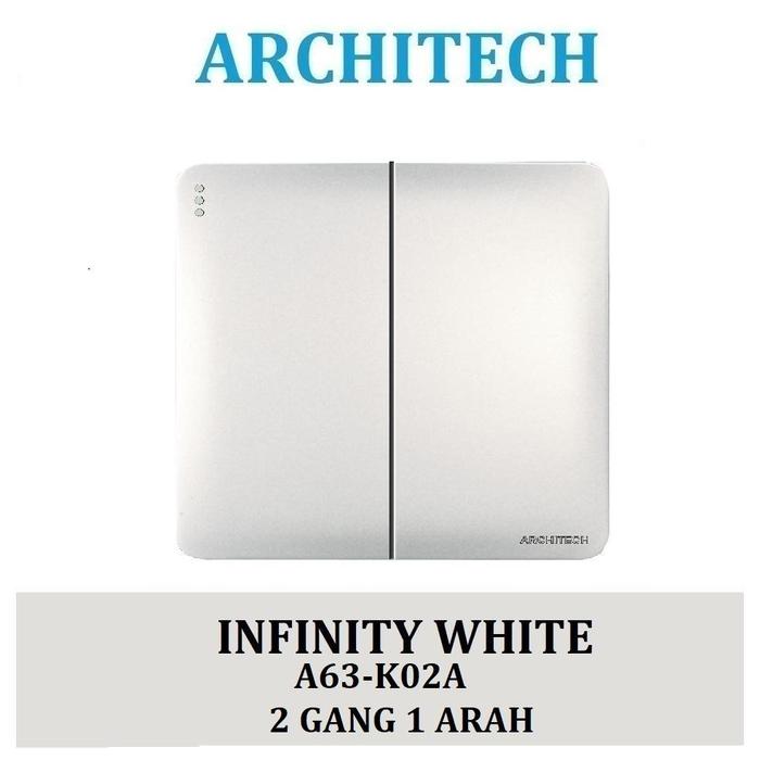 Gambar Architech Infinity A63-K02A White Saklar / Cetekan Seri 2 Gang 1 Arah / 2 gang 1 arah - 2GANG 1ARAH dari ARCHITECH INDONESIA Kota Administrasi Jakarta Utara Tokopedia