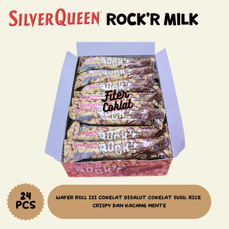 SILVERQUEEN ROCK'R COKLAT MILK & COKLAT DARK, CHOCOLATE 1