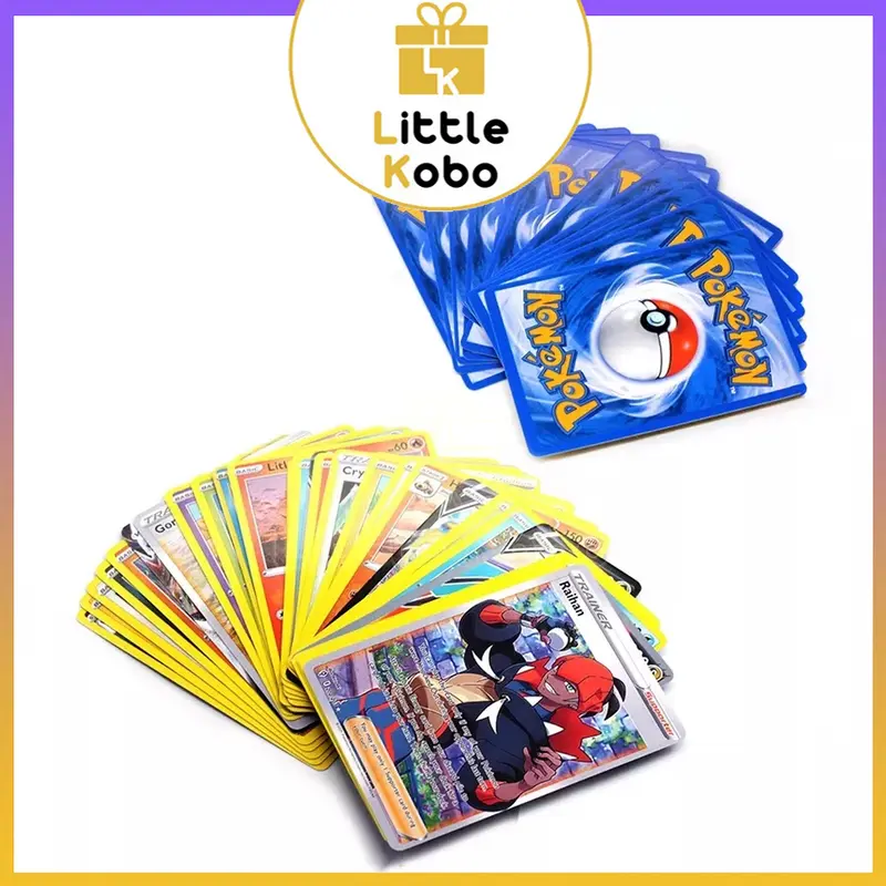 Bài Poke.mon Hộp Sắt 42 Thẻ Tặng Kèm 1 Thẻ Vip Poke.mon Hộp Thiếc Đồ Chơi Trẻ Em Xả Stress Sưu Tầm Giải Trí Board Game Thẻ Bài Bộ Bài Cards 3