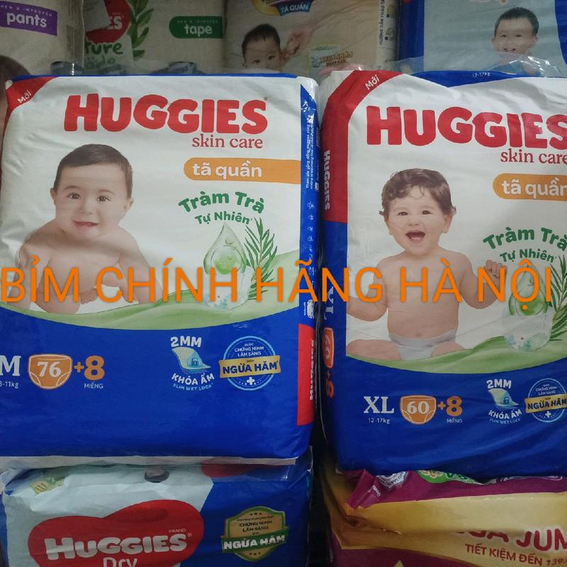 Bỉm tã quần Tã dán Huggies SKIN CARE Tràm Trà S80 M76 L68 XL60 XL62 XXL56 XXL54