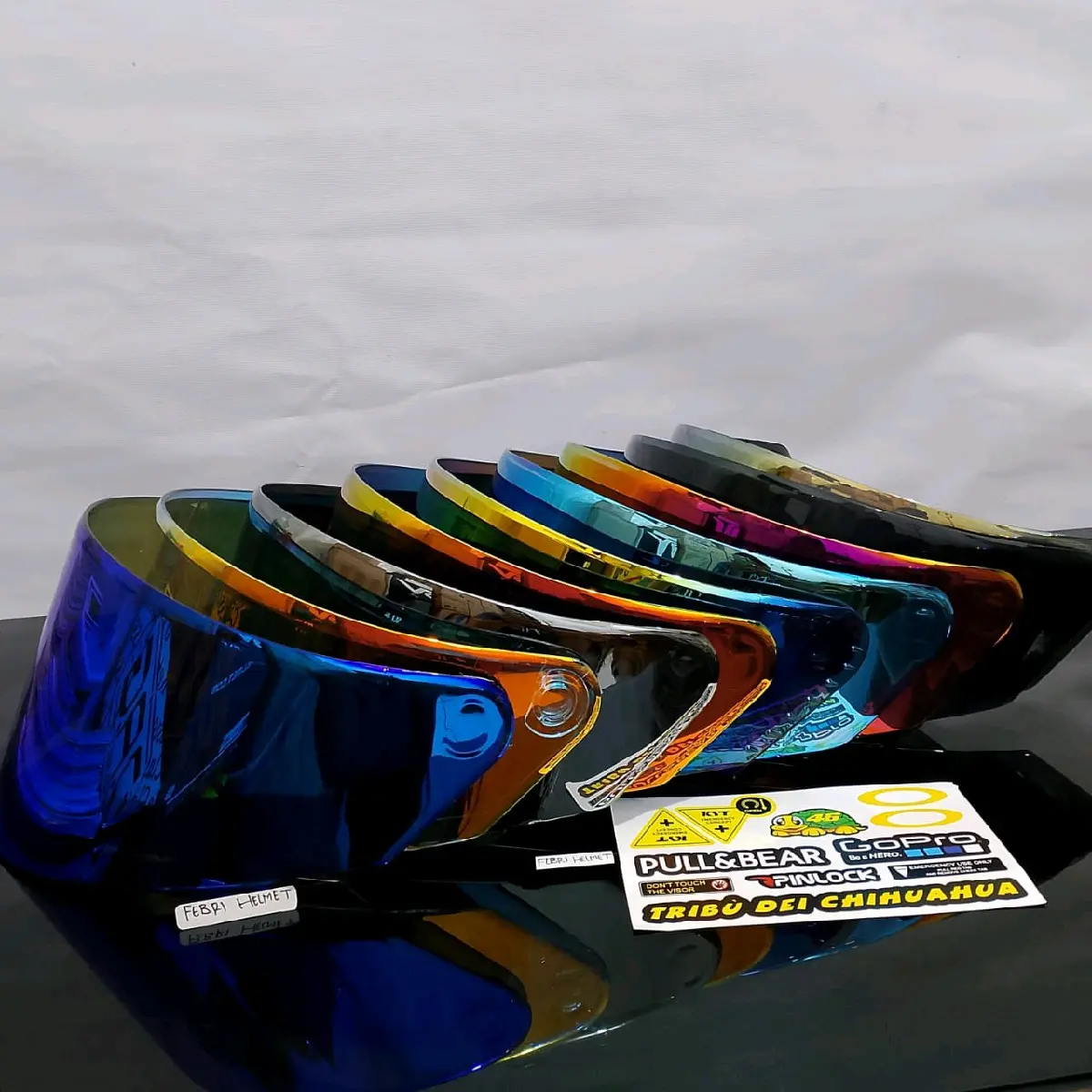 KACA HELM TTC FREE STIKER | FLAT VISOR IRIDIUM KYT TT COURSE TERLENGKAP