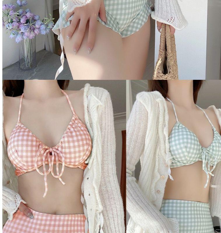 Product Introduction of Áo Tắm, Bộ Hai Mảnh, Dành Cho Bé Gái Và Phụ Nữ, Phong Cách Mùa Hè, Bikini Kẻ Sọc Ngọt Ngào Và Tự Nhiên, Bikini, Gợi Cảm, Thích Hợp Cho Mùa Xuân, Phong Cách Bồn Tắm Mùa Hè Pháp Sport 12